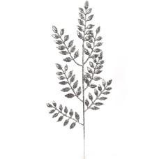 18 Inch Silver Glittered Ash Leaf Spray with 7 leaves (Lot of 12 Sprays) SALE ITEM